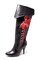 The Costume Center Black and Red Pirate Women Adult Halloween Boot Costume Accessory - Size 9